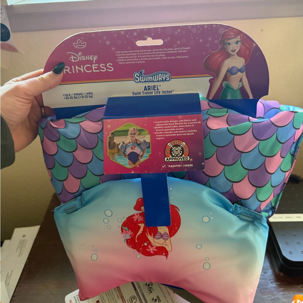 SwimWays Disney Princess Ariel Swim Trainer (Unisex), for Kids 33-55lbs - Picture 6 of 7